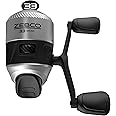 Zebco 33 Micro Spincast Fishing Reel, Size 10 Reel, Changeable Right- or Left-Hand Retrieve, Built-in Bite Alert, Pre-spooled with 4 lb Zebco Cajun Line, Silver/Black