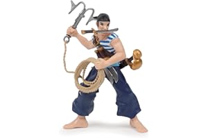 Papo -Dipinta a mano- figurina-Pirati e corsari-Pirata con rampino-39442-Collezione-Adatto a bambini e bambine - A partire dai 3 anni di età