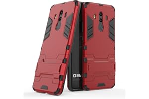GOGME Funda para Huawei Mate 10 Pro, Soporte Plegable Case, Rojo