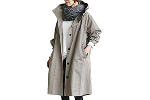 uxxnjfg Cortavientos Mujer Impermeable Gabardina Chaqueta de Lluvia con Capucha Portable Ligera Casual Abrigo Talla Grande Deportivos Exteriores Cazadora