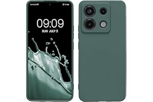 kwmobile Carcasa Compatible con Xiaomi Redmi Note 13 Pro 5G / Poco X6 5G Funda - con Bordes elevados - Apto Carga inalámbrica - Azul Verdoso Mate