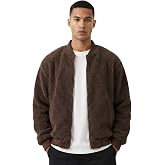 Erkek Mont Peluş İ&ccedil;i Astarlı Oversize Geniş Kalıp Sherpa Kuzu Kumaş Spor Mont
