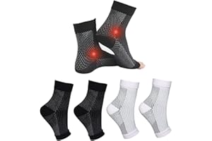 HOME HOLIC 4 Pairs Ankle Brace Orthopaedic Compression Socks for Women and Men for Plantar Fasciitis Socks Arthritis Joint Pain Heel Spurs Neuropathy Foot Braces Ankle Joint