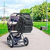 Evecase Premium Wasserfest Baby Wickelrucksack mit Wickelunterlage, Isoliertasche, Trolleyschlaufen – Militärgrün - 7