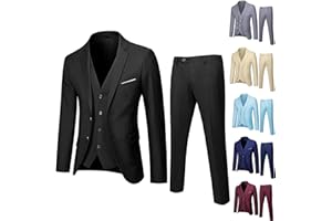 WESALOES 3-teilig Anzüge Kinder Jungen Jungen Kostüm Slim Fit Hochzeitsanzug Jacke Hose Weste Jungen Anzüge Prom Jungen Geburtstag Hochzeit Passt Formelle Kleidung Kinder Set Junge