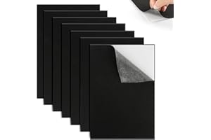 AILUYA Samoprzylepne płyty piankowe, EVA, samoprzylepne płyty z pianki gumowej, czarna pianka, samoprzylepna, z klejem na grzbiecie do mebli (20 cm x 30 cm x 0,3 cm)