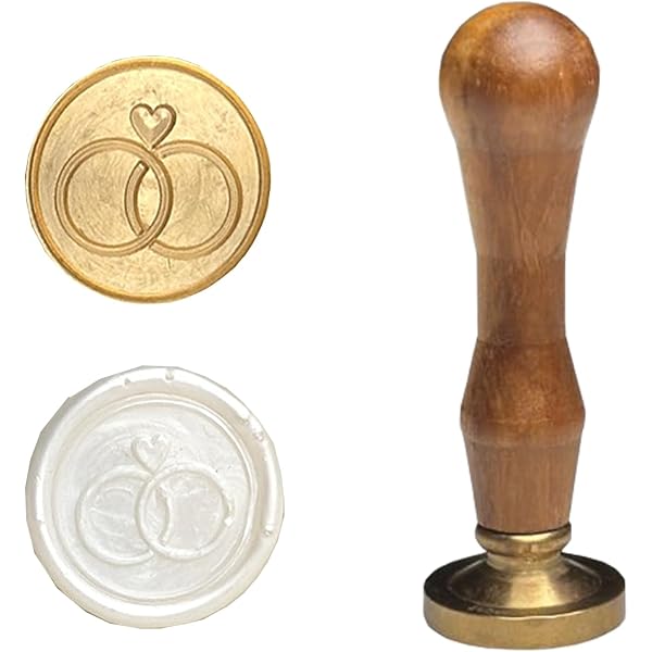 ZUBOC Wax Seal Stamp Kit Vintage Style – Wooden Handle with Wax