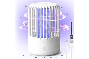 GBARAN Zanzariera Elettrica, Lampada antizanzare Ammazza Mosche elettrico Insetticida Zanzare con luce UV per insetti, Trappole per il controllo dei parassiti con zapper USB potenti per interni ed esterni