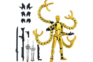 YGCHEN T13 actionfigurer Dummy 13 flerarmad actionfigur 3D-tryck rörlig figur robot actionfigurer modell leksak gåvor skrivbo