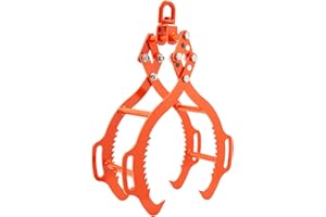 VEVOR Pince Forestière pour Troncs 914 mm, Pince de Levage pour Bois Bûches Grumes Pivotante 4 Griffes Capacité de Levage 1500 kg Pinces en Acier Robuste, pour Camions, Tracteurs, Chariots Élévateurs