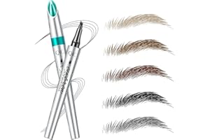 Flüssig Augenbrauenstift mit Micro-Fork-Spitze, natürlicher Look Härchenzeichnung für undichte Augenbrauen, Brow Microfilling Pen von “Linble” (#1 Hellbraun)