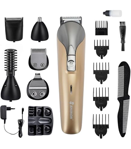 SHIINON SH-1711 6-in-1, Face, Hair and Body - Multi Grooming Kit