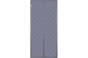 LYtech Thermal Door Curtain 96 x 210cm Magnetic Insulated Door Cover Keep Warm Thermal Door Cover Winter Windproof Insulated Door Curtain Anti Cold Front Door Curtain for Winter Cold Protection Screen