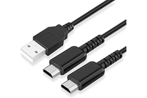 DS Lite Ladekabel 2 Stück, 6amLifestyle 1,2 m USB-Ladekabel für Nintendo DS Lite/NDSL