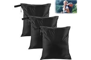 AIVORO 3 Piezas Bolsa ropa Mojada Piscina 50cm x 60cm, Reutilizable Bolsa Impermeable Piscina, Bolsa Impermeable Bebe, Bolsa Pañales Bebe con Cremallera, Adecuado Guarda Trajes de Baño y Ropa Sucia