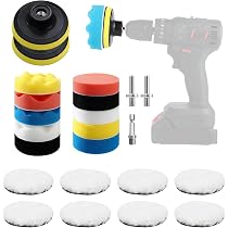 Kit De 4 Pads De Polissage COYUN - Laine De 170 à 200 Mm Pour Polisseuse, Voiture, Surfaces