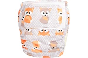 SIGZAGOR Couche en tissu réutilisable lavable pour personnes handicapées avec crochet et boucle (Taille L 66 à 127 cm)