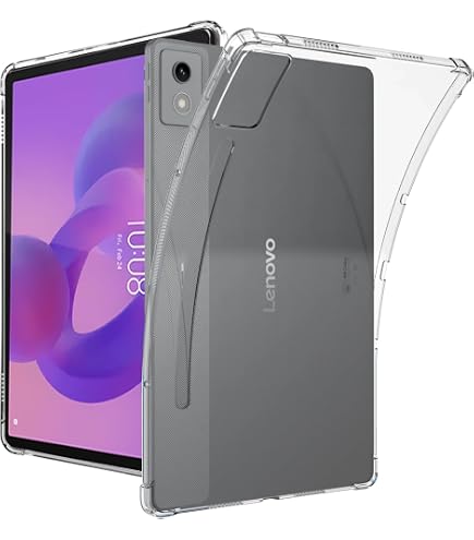 EbestStar Cover In Silicone Trasparente Per Lenovo Tab P12 (2023) + Vetro Temperato - Custodia Antiurto TPU Con Bordi Rinforzati, Antigraffio E Antiscivolo