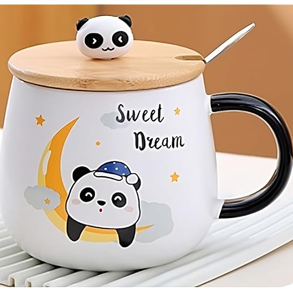 Buy BonZeal 3D Ceramic Panda Mug with Bamboo Print Drawing Coffee