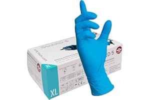 GUARD 5-100 STK Box - blaue Nitril Einweghandschuhe (Gr.10/XL) in Spenderbox - Einmalhandschuhe, Untersuchungshandschuhe, Nitril Handschuhe, puderfrei, ohne Latex