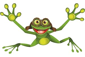 Michael & Rene Pflüger Barmstedt - 8x13,5 cm - Premium Auto Aufkleber Motiv lustiger Fliegender Frosch Frog Spaß Fun Gag Sticker Motorrad Roller Mofa