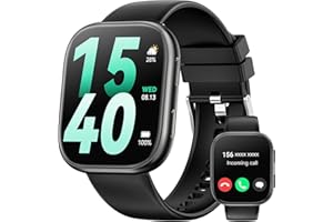 MINGTAWN Smartwatch Herren Damen, 1.83" HD Fitnessuhr mit Telefonfunktion, Fitness Tracker mit SpO2 Pulsmesser Schlafmonitor Schrittzähler, 100+ Sportmodi Sportuhr, IP68 Wasserdicht Smart Watch für Android iOS