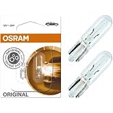 Osram Mini Bottomless Indicator Bulb 12V 1.2W T5 2721-02b (2 Pieces)