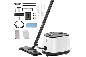 VEVOR Nettoyeur Vapeur Multifonction, Nettoyeur à la Vapeur avec 27 Accessoires, Cordon d'Alimentation Extra-long, Réservoir de 1,5 L et Poignée Portable, pour Coulis, Carrelage, Sols, Maison