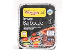 BAR-B-KING 2 x Disposable Barbeque With & Charcoal Instant Heat Summer Essentials Must Have (Pack of 2)