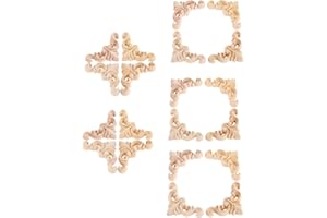 MUXSAM 20 pezzi Woodcarving Legno intagliato dell'angolo decalcomania scultura angolo Onlay Applique cornice per la casa mobili armadio porta 4 cm