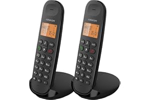 Logicom ILOA 250 Téléphone Fixe sans Fil sans Répondeur - Duo - Téléphones analogiques et dect - Noir