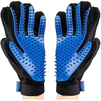 OMORC 2PCS Pet Bürste Handschuh, Haustier Grooming Bürsten Deshedding Glove Massage-Handschuh Pflegenbürste Tierhaar-Handschuh Haarentferner Fellpflegehandschuh für Hund Katze