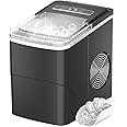 Ice Maker Machine Counter Top, Ice Cube Maker Machine Ready in 6-13 Mins Ice Cubes 12kg in 24 Hrs, Ice Machines for Home with Scoop & Removable Basket