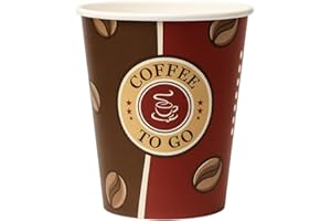 FALAMBI 1000 Stk. Kaffeebecher Coffee to go, Pappbecher 200 ml, 8oz - Made in Germany | Einwegbecher zum Mitnehmen | Papierbecher Für Heiß- & Kaltgetränke