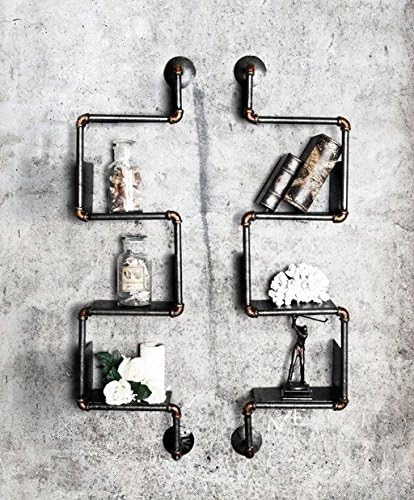 CAIJUN Flower pot rack Watercraft Bookshelves Baffle Flower Stand Background Decoration Shelves Metal Wall Hanging Multi-storey Display Stand 2 Optional organizer ( Size : 34*18.5*121.5cm/2 )