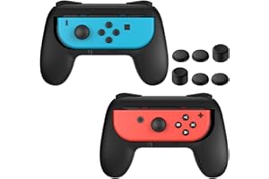 FASTSNAIL Rutschfester Griffe Kompatibel mit Nintendo Switch für JoyCon, Halterung Controller Kompatibel mit Switch OLED, Zubehör für Switch (2 x Schwarz)