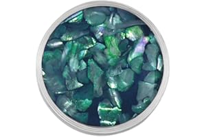 Quiges Femmes Mini Piece en Acier Inoxydable avec Coquillage Bleu Foncé