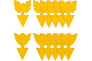 GeekerChip 12 Piezas Trampa Atrapa Moscas,Trampas para Insectos,Atrapamoscas Adhesivos,Trampa de Moscas Enchufables Amarillas,Ideal para Plantas De Interior contra Moscas pequeños