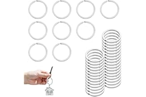 IUKUNNE 100pcs 25mm Anneau Porte Clé,Porte Clé,Porte-clés Anneaux Split Porte-clés,Anneau Porte Clé D'Acier Inoxydable,Anneau clé pour Clé de Maison Clé de Voiture et DIY Artisanat d'art