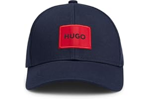 HUGO Herren Men-X 581-RL Cap aus Baumwoll-Twill mit rotem Logo-Label