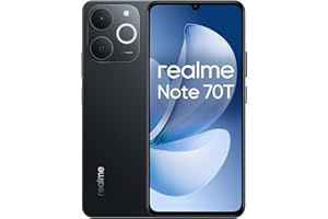 realme Note 70T 4G Smartphone 4+128GB, 6.75 pollici Schermo, Nero Obsidiana, 90Hz Display, 6000mAh Batteria, 32MP Fotocamera, Potente Processore Octa-core, Protezione ArmorShell, IP54