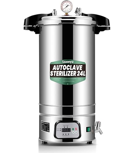 Autoclave Stérilisateur Portable 24L – En Acier Inox 304, 3 Soupapes, Chauffage électrique Ou Gaz – Pour Matériel Médical, Labo, Tatouage