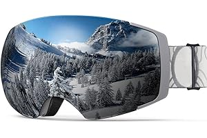 OutdoorMaster Unisex Skibrille PRO Damen Herren mit wechselgläsern, Schneebrille 100% UV-Schutz Skibrille für brillenträger, Anti-Nebel Snowboard Brille Ski Goggles für Jungen und Mädchen