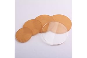 MEYA 4PCS Clear Round Acrylic Sheet,Transparent Plexiglass Discs Circle For Light Clay Hand Base, Cartoon Dolls Model Display Stand (Round) (Round)