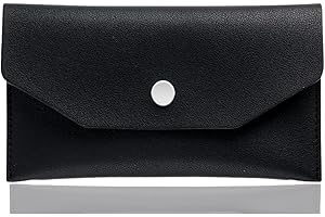 Zulbceo Cash Envelope PU Leather, Cash Wallet PU Leather Cash Envelope Wallet Reusable Cash Cheque Bills Wallet.