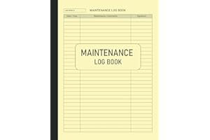 Maintenance Log Book: Repairs And Maintenance Record Book For Office, Home, Business, and Other Equipment | 120 Pages (8.5"x11")