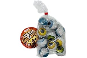 ‎OYOY OYOY 1x 150g Beutel Halloween XL Augen aus Milchschokolade I ca. 10 Stück I plus gruseligen Halloweensticker