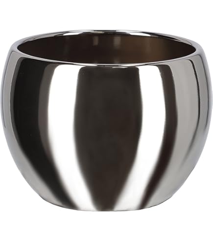 Fioriera Specchiata Per Interni Vasi Da Fiori KOTARBAU In Ceramica Argento Set Di 2 Diametro L 389199