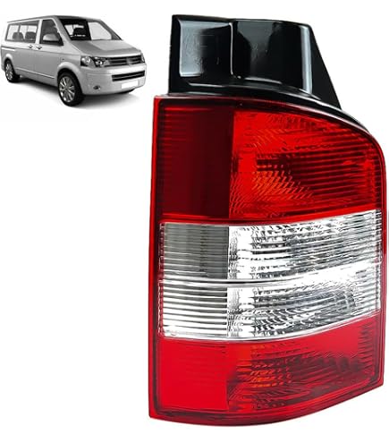 Ultimate Styling Clear Rear Tail Light Pair For VW T5 Transporter (2003-2010) – Twin Door Models – Left & Right