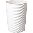 UUJOLY Small Trash Can Wastebasket Garbage Can Container Bins for Bathrooms, Laundry Room, Kitchens, Offices, Kids Rooms, Dorms (White)